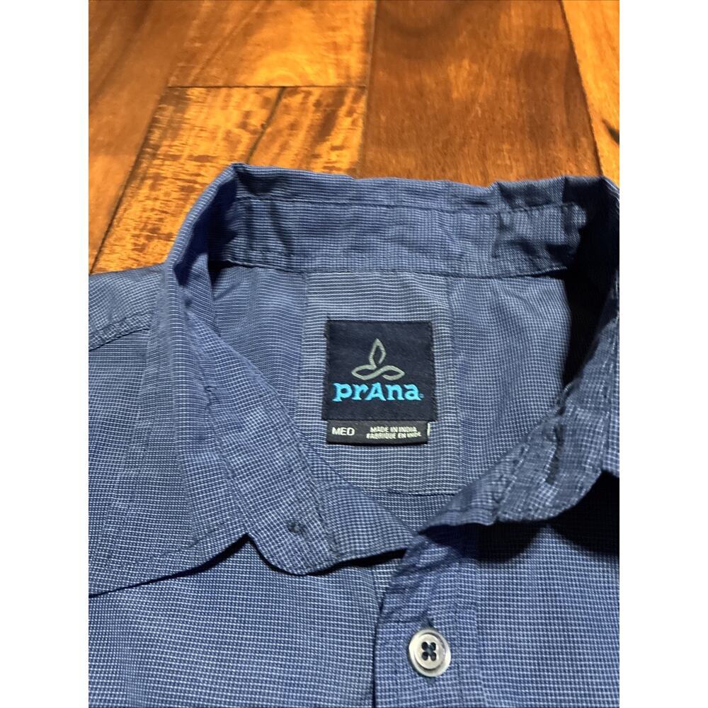 PRANA prAna CITADEL Shirt Mens Medium L/S CARGO Blue Outdoor Hiking - Picture 9 of 13